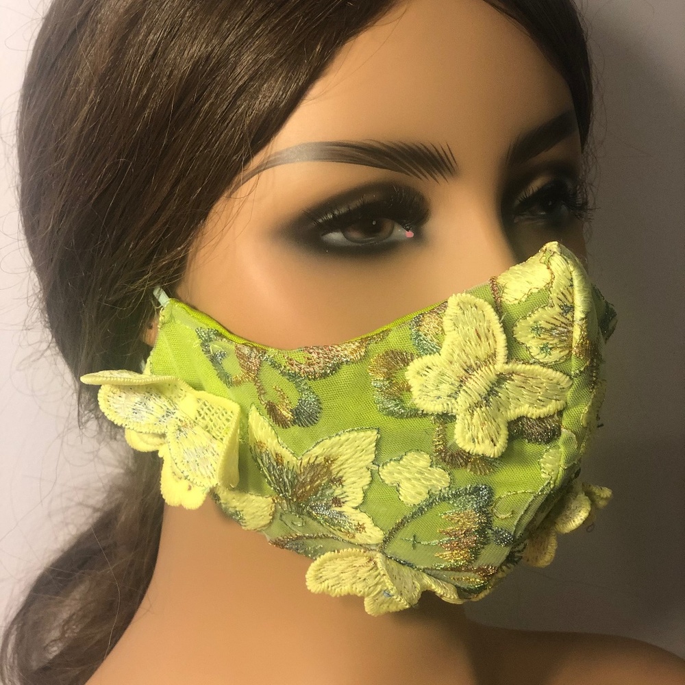 NEW! handmade Green and Yellow Butterfly 3DMask